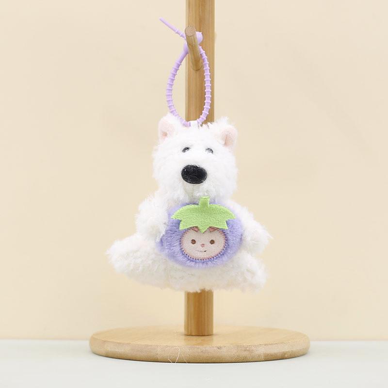 Adorable Plush Toy Cute Dog Keychain Stuffed Animal Bag Charm Soft And Fluffy