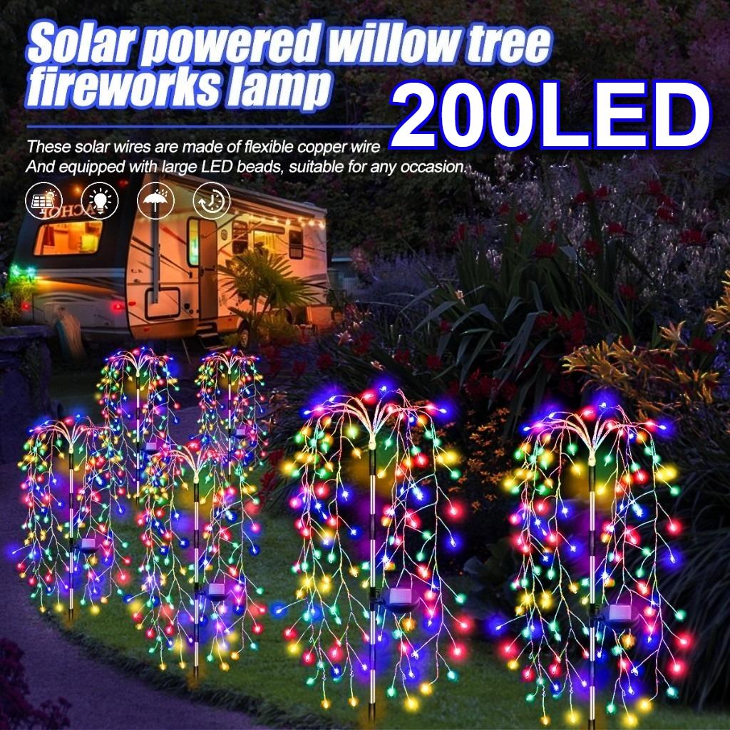 Solar Dandelion Firework Light LED Solar Garden Lights Outdoor Waterproof 8-Mode Landscape Lighting for Pathway Lawn Yard Party & Holiday Decor