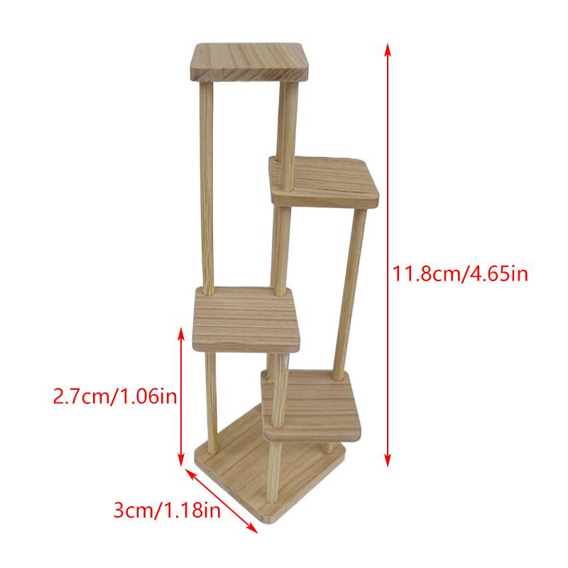 1/12 Puppenhaus Miniatur-Ausstellungsstand Mehrschichtiges Blumenregal Modell Puppenmöbel Zubehör Mikroszene Konstruktionsrequisiten