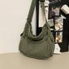 Washed Canvas Shoulder Bags Large Capacity Cott Biker Bags Korea Style Cloth Satchels Women 100% Cott Pastoral Tooling Bags