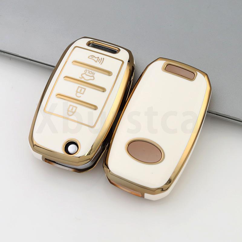 3/4 Buttons TPU Car Key Case For Kia Rio 3 K2 Ceed Cerato K3 Sportage 4 Picanto K5 Optima Sorento Forte Stinger 2017 2018