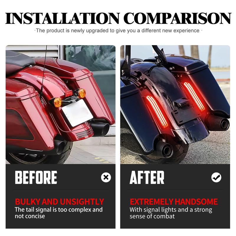Motorcycle LED Rear Fender Extension Fascia For Harley Touring Electra Glide Street Road Glide Limited FLHR FLTRX 2014-2023 2024