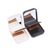Portable Traceless Soft Flat Foundation Brush Set Ultra-Thin With Built-In Mirror One-Character Design Flawless Base Makeup