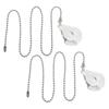 2Pcs Smooth Surface Transparent Bead Pull Chain for Fan Lamp Pendant Ceiling Decor Replacement Light Pulling Chain Lamp Parts