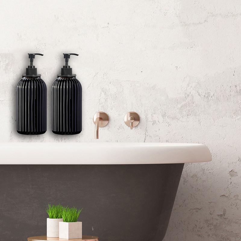 Refillable Strip Soap Dispenser Hotel Wall Mounted Soap Dispenser Set Hand Sanitizer Shampoo Conditioner Bottle Holder for Shower Wall