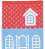 Marushin Moomin Little My Face 34 x Little My in Front of the 1405013800 Towel, 80cm, House, 100% Cotton, Appliqué Embroidery,