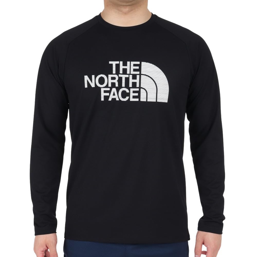 The North Face Long Sleeve GTD Logo Crew UV Size L Men's Shirt, Moisture-Wicking, Quick-Drying, Antibacterial, Odor-Resistant, Protection,