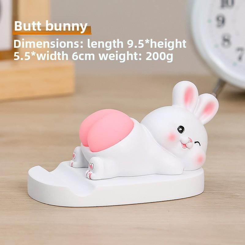Pig Butt Resin Phone Stand For Office Desk With Unique Design Suitable For Giftgiving