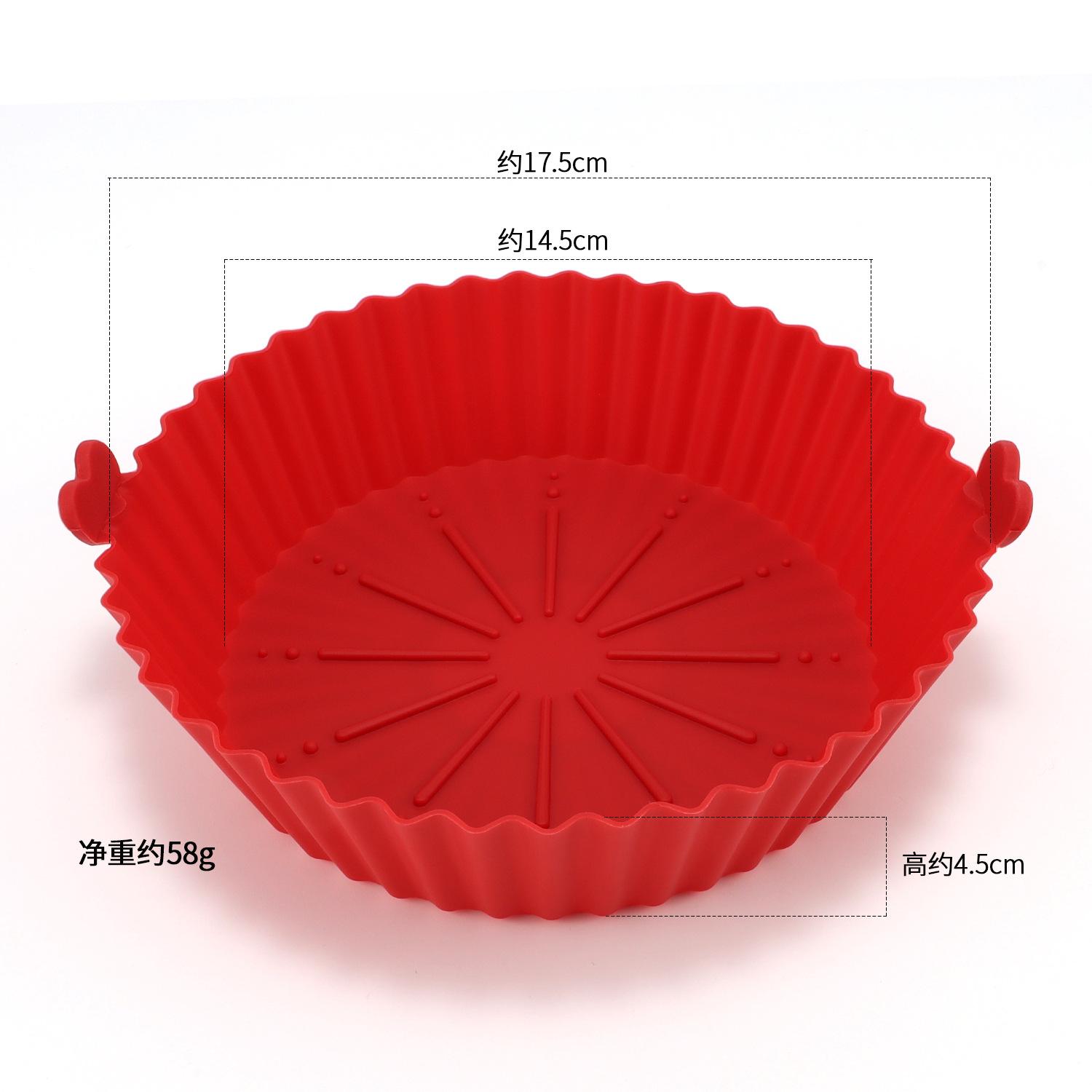 Air Fryer Silicone Baking Tray Reusable Basket Mat Non-Stick Round Microwave Pads Baking Mat Air Fryer Liner Kitchen Accessories