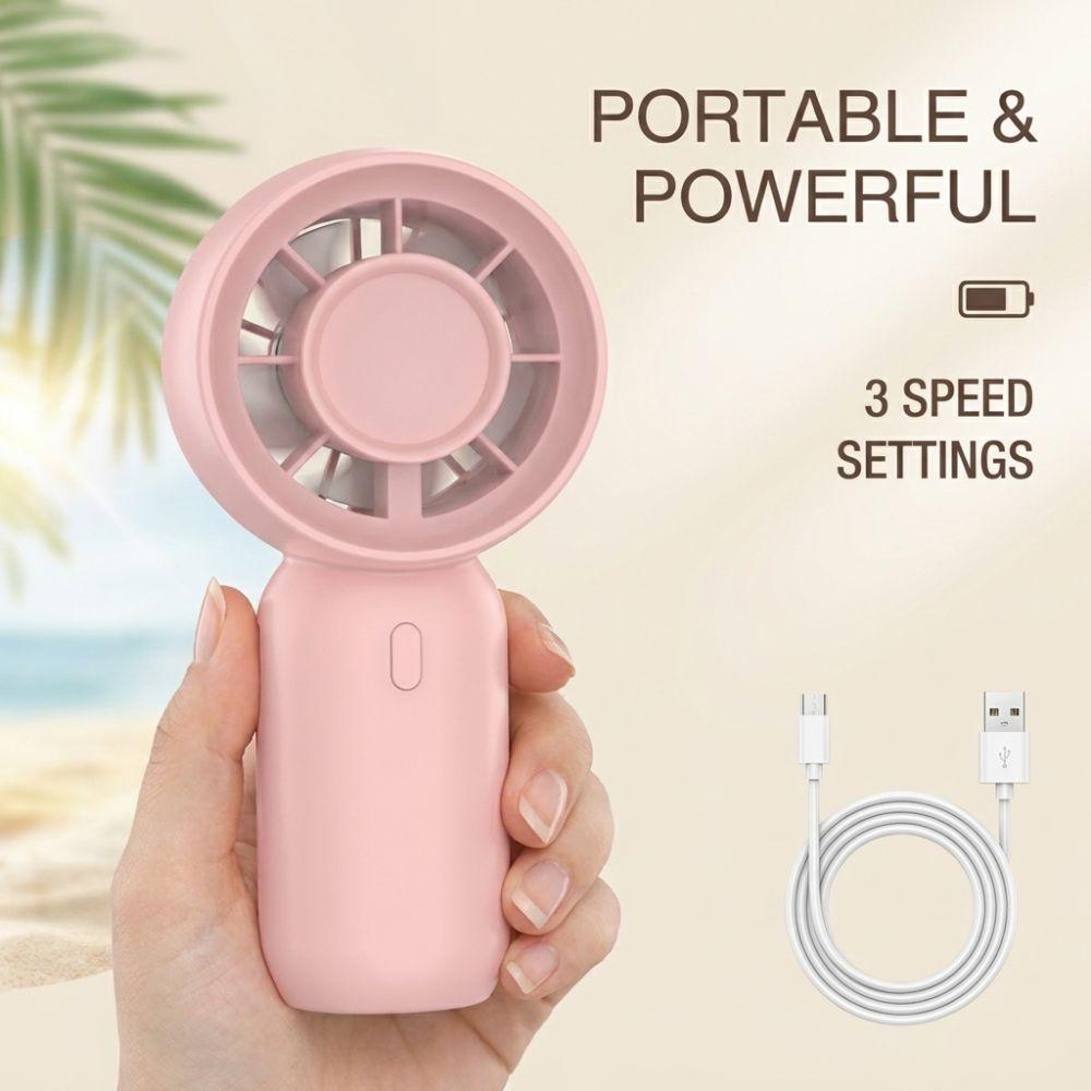 3 Speed Portable Handheld Fan Fruit Color Pocket Fan New Cooling Fan Summer Travel Use