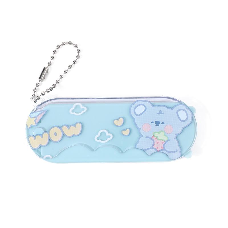 Cartoon Cute Folding Compact Mirror Comb: Travel Dual-Use