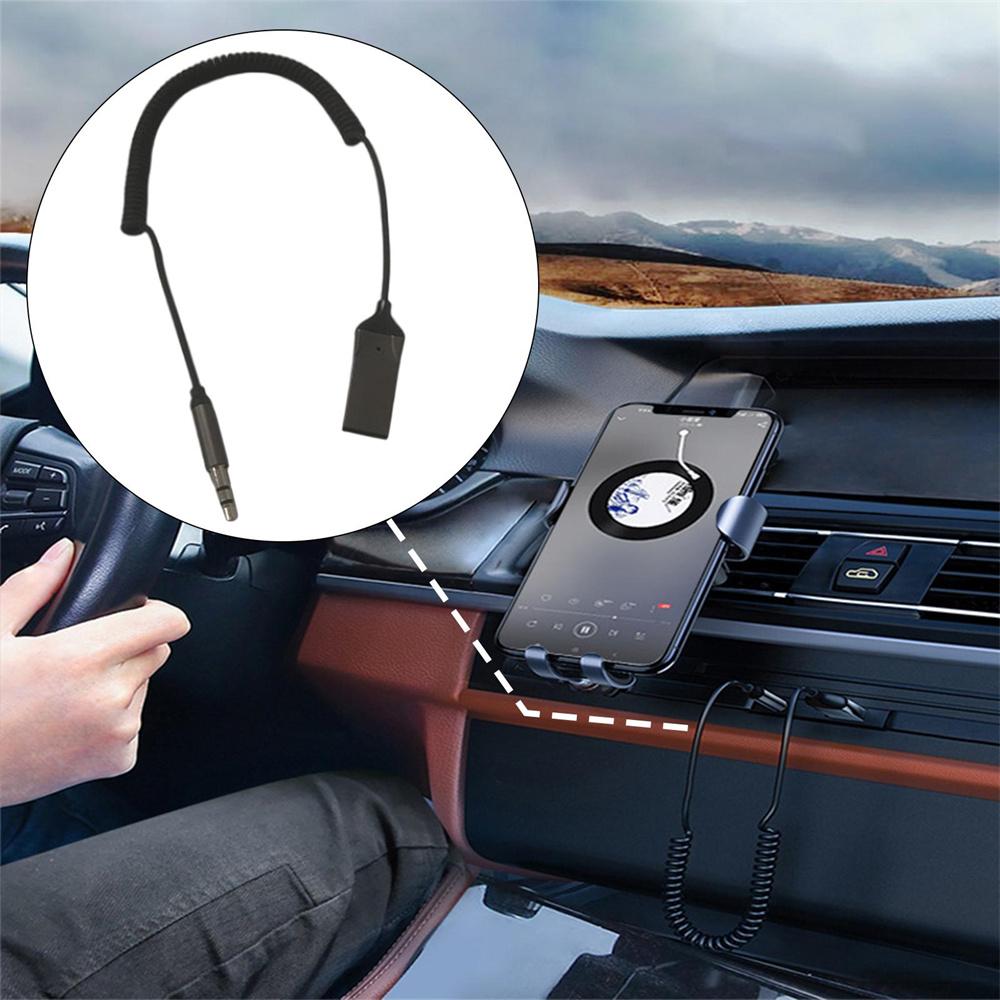 Car Bluetooth Receiver Handsfree AUX Audio Cable Noise Cancelling Audio Adapter