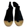 CELINE Wedge Sandals Espadrille suede Sandals black suede Used