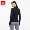 Anta Women's Quick-Dry Slim Fit Half-Zip Long-Sleeve T-Shirt
