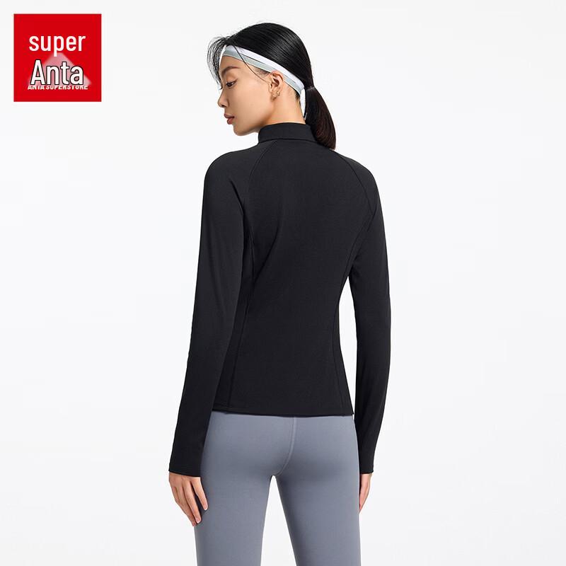 Anta Women's Quick-Dry Slim Fit Half-Zip Long-Sleeve T-Shirt