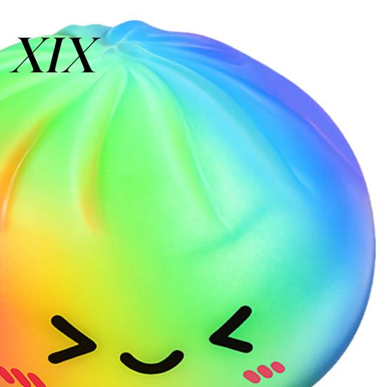 Colorful Stress Ball Steamed Bun Squeeze Toy Cute Slow Rising Fidget for Pressure Relief Soft Non-Sticky Decompression Gadget Kids Adults