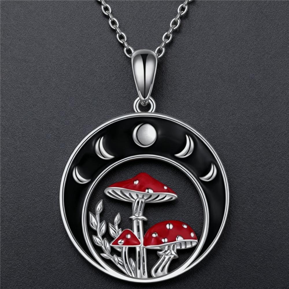 

Шарм Жіночий Місячний Гриб Підвіска Намисто Вінтажний Сріблястий Колір Весільний Для Жінок