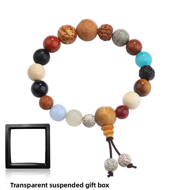 Lingyin Mountain 18-seed Bracelet, Holding the Natal Year Star and Moon Bodhi Buddha Beads, Enlightenment Bracelet, Chinese Feng Shui Bracelet.