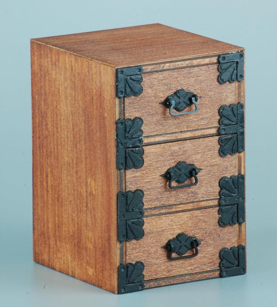 Kobaani Model Studio 1/12 Japanese Construction Series Japanese Chest of Drawers (Small) Assembly Kit WZ-023