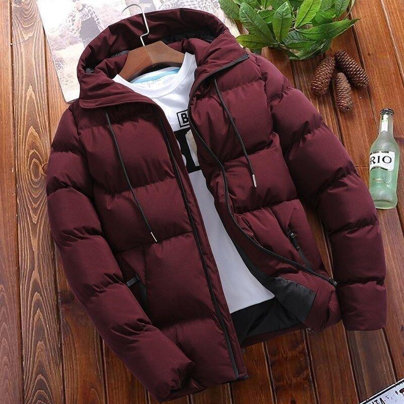 Men's Thick Puffer Hooded Jacket Casual Warm Parkas Business Outfear Winter FashionTrendy