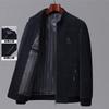 Men's Chenier Stand-up Collar Middle-aged Jacket Spring and Autumn New Men's Clothing Dad Business and Leisure Outside