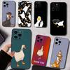 G-Goose And D-Duck Phone Case For iPhone 17,16,15,14,13,12,11 Plus,Pro Max,XS,Soft Silicone Black Cover