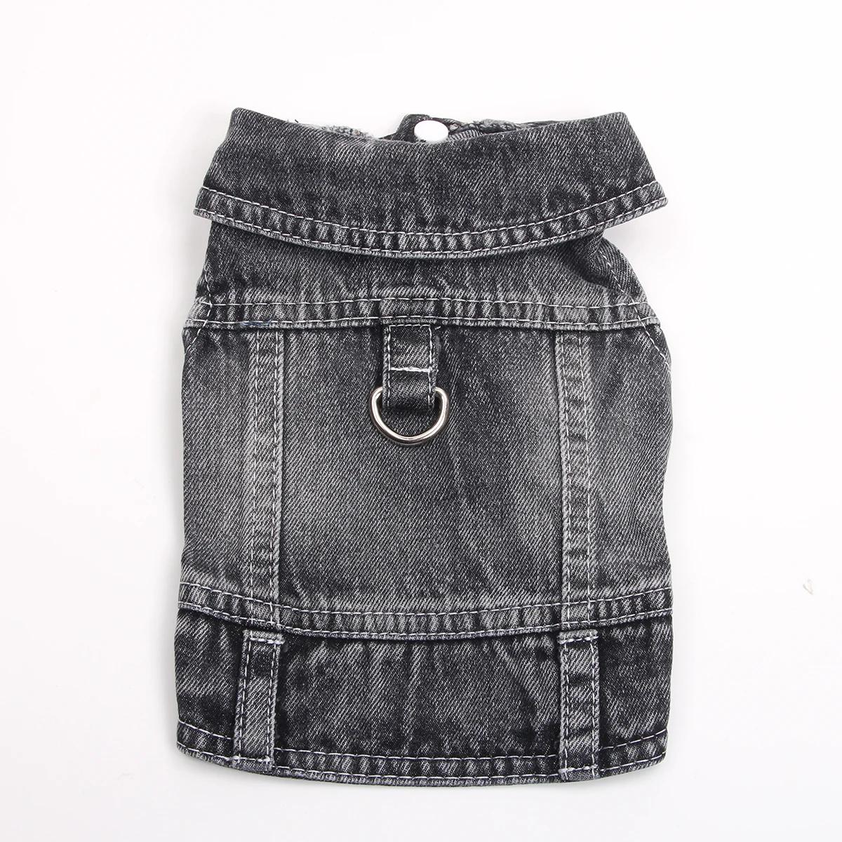 

Pets Dogs Jeans Coat Jacket Towable Denim Vest Cat Puppy Spring/Autumn Clothes Apparel dog coat XXL чорний