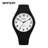 Sanda Beliebte Jugend Trendige Unisex Silikonuhr - Bonbonfarbe, Einfaches Design, Wasserdicht, Studentenfreundliche Armbanduhr