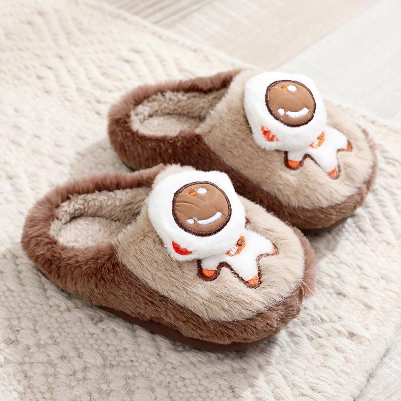 Winter Children's Cotton Slippers Indoor Warm and Non-slip Home Cute Cartoon Men's and Women's Cotton Shoes Are Comfortable