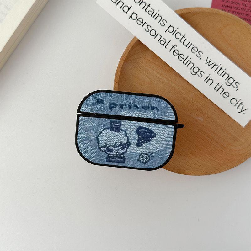 

Защитный чехол Pro2 Чехол для Airpods4 Активное шумоподавление Apple 3-го поколения Чехол для Bluetooth-наушников Pro 2 Чехлы для наушников Корейский Милый Apple Airpods Pro [Denim Hirono Xiao Ye] Send Ring