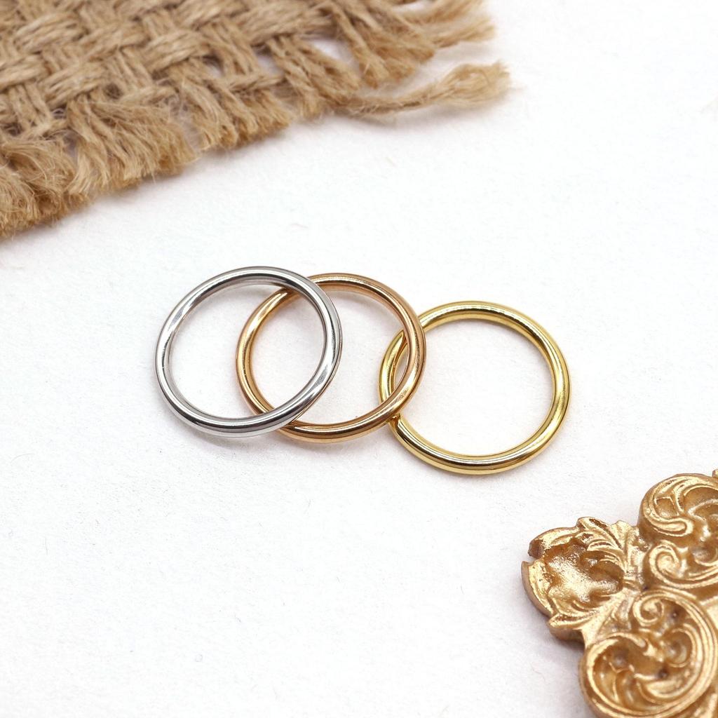 Three-Color Minimalist Stacking Ring – Elegant, Versatile, Thin Bands for Women