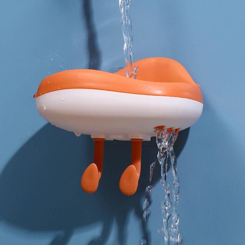 Bathroom Shower Soap Box Dish Storage Suction Cup Cloud Shape Plastic Punch Free Wall Mount Soap Holder Case