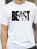 BEAST Print Short Sleeve Top Casual Comfortable Breathable Summer Tee for Men 2025 New Fashion Mens 100 Cotton Tshirt