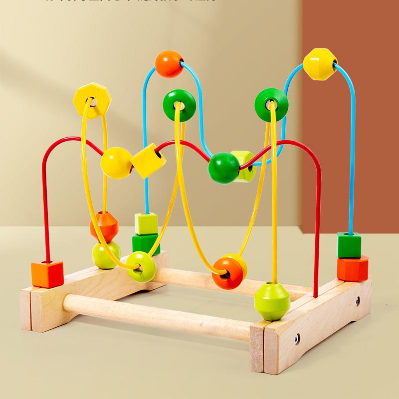 Wooden Large Bead Maze Toy For Early Childhood Development And Parent Child Interaction