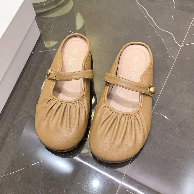 Slippers Women's Spring Outer Wear New with Skirt Sandals Retro Bag Head Shoes