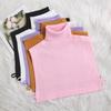 White Knitted Turtleneck Fake Collar Women Detachable Collars Winter False Collars Woman Black Removable Faux Col Half Shirt