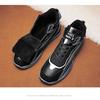 Men's Warm High Top Sports Shoes, Winter Warm Thick Soled Contrasting Casual Sports Shoes