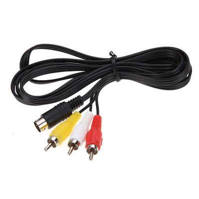 1/2/3 Pcs Audio Video AV Cable for Sega Genesis 3 RCA 1.8 M 9 Pin Audio Video AV Cable 2 or 3 Description for Sega Genesis