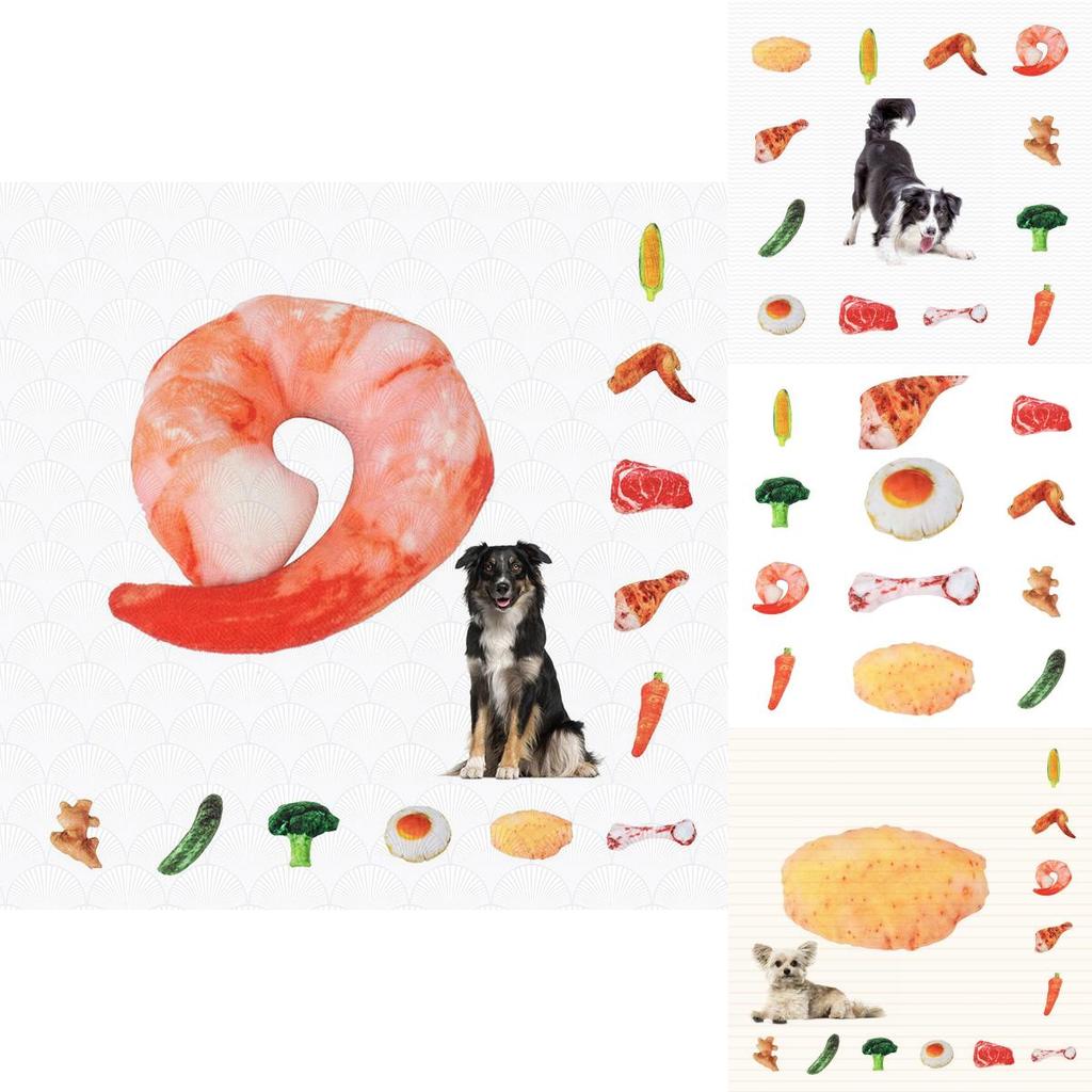 Juguete masticable duradero de lona para perros con diseño de verduras para horas de diversión