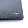 PRADA 2M0738 Saffiano Martic Leather Bifold Wallet with Coin Pocket blackUsed