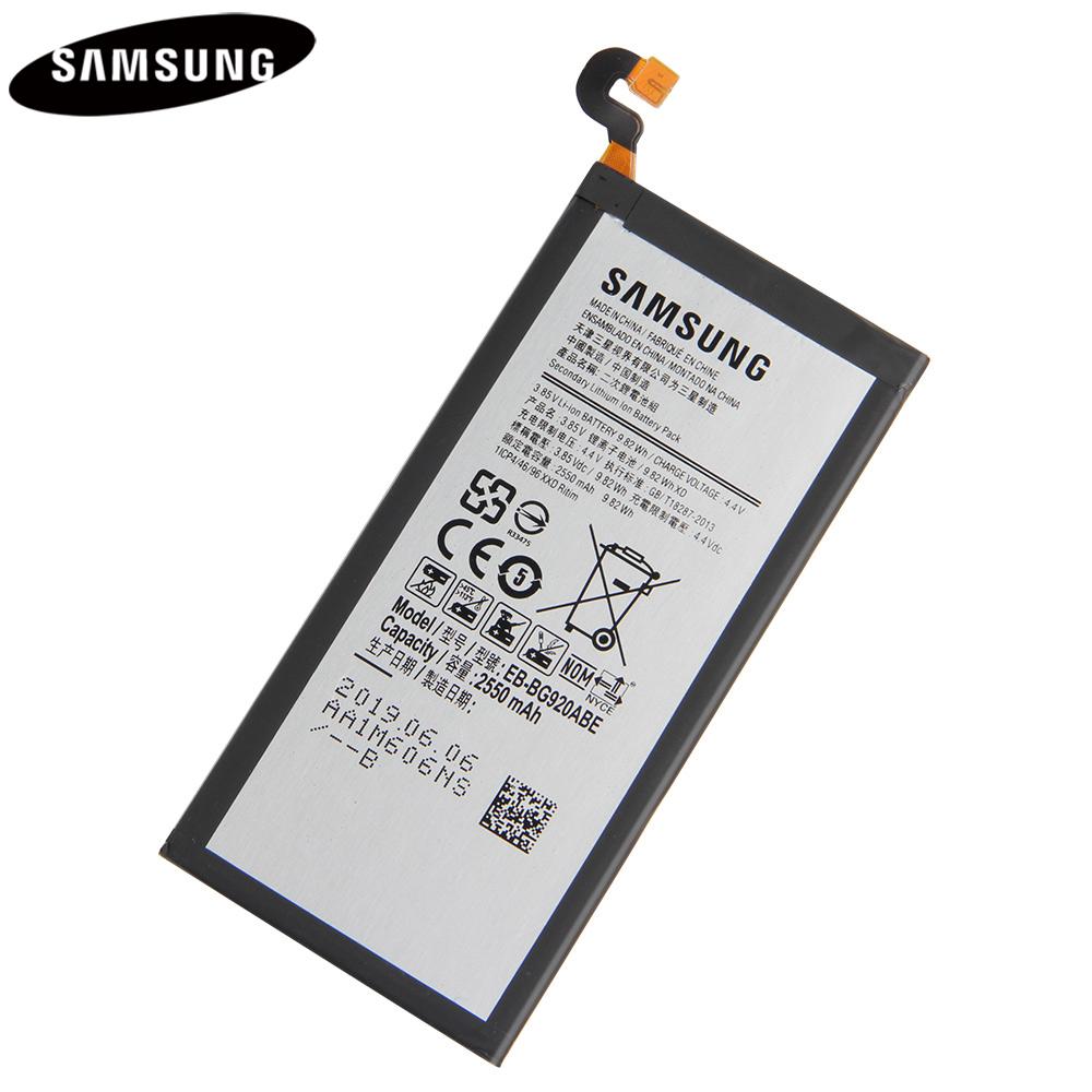 Original Replacement Battery For Samsung GALAXY S6 G9200 G9208 G9209 G920F G920I G920 G920V G920T G920P EB-BG920ABE EB-BG920ABA