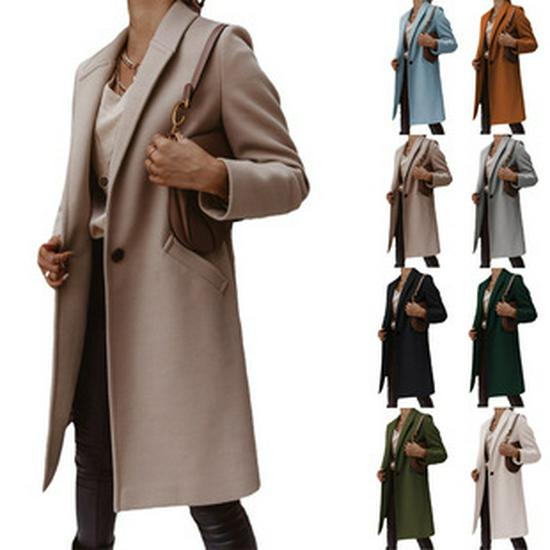 2026 Autumn/Winter Women's Two-Piece Suit: Elegant Lapel, Long Sleeve, Casual Style