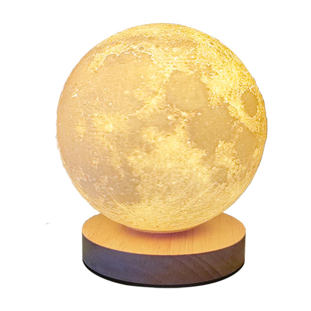 2025 Intelligent Voice Rotating Moon and Planet Bedside Lamp