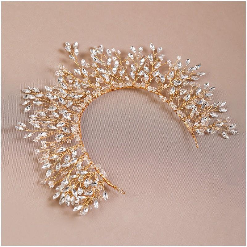 High-End Handmade Luxury Bridal Headband for Wedding Styling