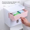 WTEMPO Doppelschichtige Wandmontierte Taschentuchbox Perforationsfreie Papierfach Wasserdicht Toilettenpapier Aufbewahrungsregal Rollenpapier Taschentuchhalter