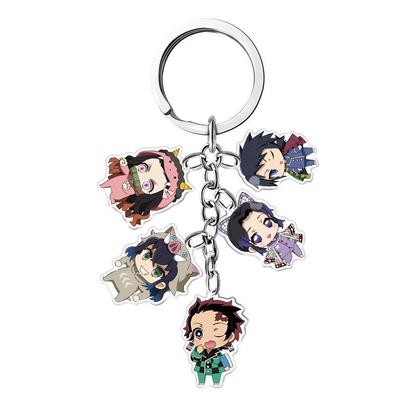 Anime Demon Slayer Acrylic Keychain Transparent Charm Manufacturer Direct Supply Multiple Styles Bulk Custom Beautiful Design