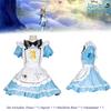 In Alice Wonderland Maid Dress Set Cosplay Costume Playing Card Pattern Fan Girl