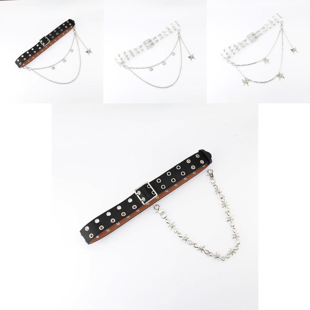 Breasted Fashion Double Design Women Waist Belt And Butterfly Metal Chain Decor