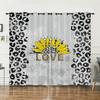 Curtains Sunflower Plant Bedroom Curtains Digital Printing Blackout Curtains No Punching
