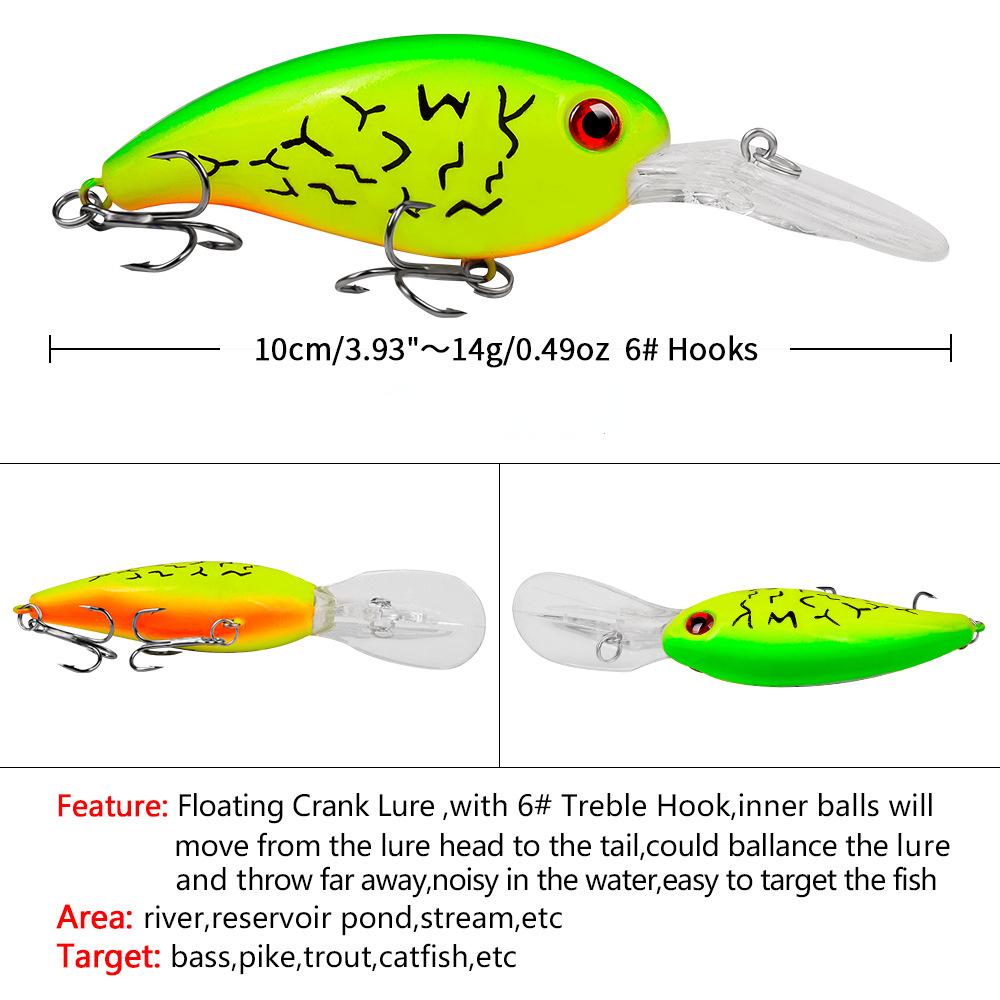

Приманка для рыбалки на открытом воздухе, маленькая толстая рыба, 10 см/14 г, приманки 10cm/14g